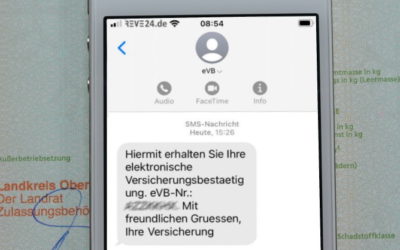 eVB Nummer online oder per SMS